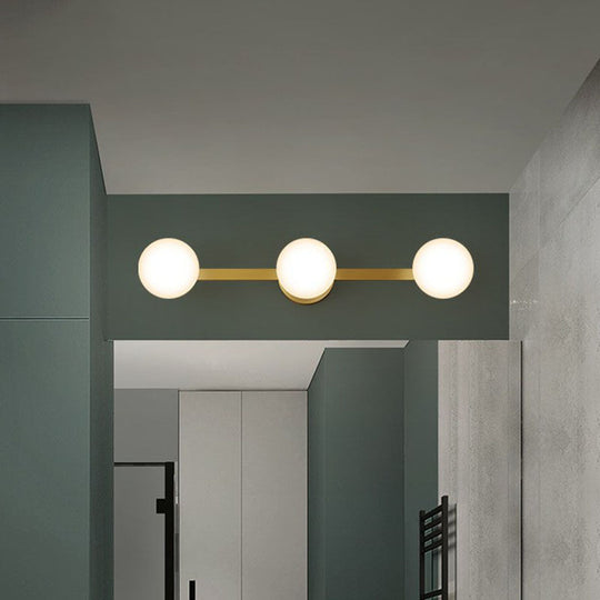 Postmodern Gold Glass Modo Vanity Wall Mount Lamp - Perfect For Bathrooms