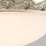 Traditional White Glass Ceiling Mounted Flush Mount Lamp For Bedroom