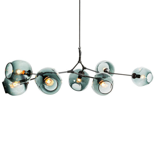 Nordic Dimple Glass Hanging Pendant Chandelier - 7 Heads For Living Room Lighting