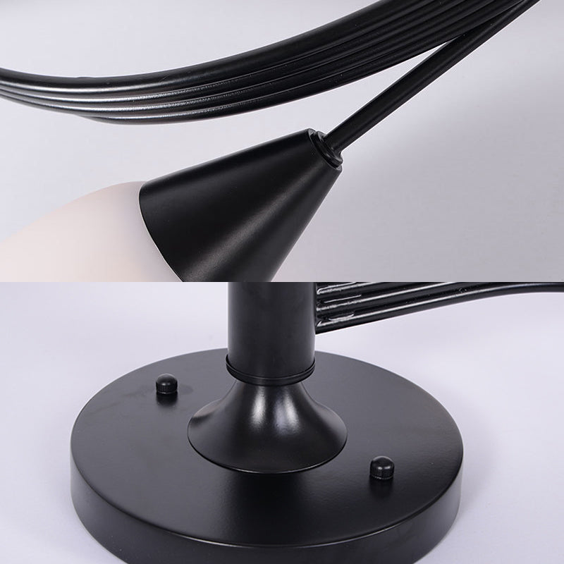 Twisted Living Room Semi Mount Lighting - Traditional Frosted Glass Ceiling Light With 4/6 Lights