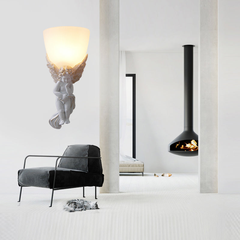 Frosted Glass Bowl Wall Light Fixture With Vintage Charm - Perfect For Living Rooms And Available In