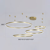 Modern Tiered Loop Chandelier Acrylic Led Pendant Light For Living Room