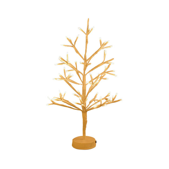 Nordic Style Led Table Lamp: Plastic Tree Nightstand Light For Bedroom