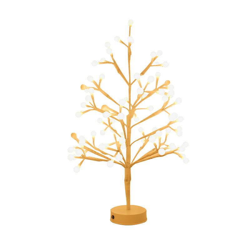 Nordic Style Led Table Lamp: Plastic Tree Nightstand Light For Bedroom