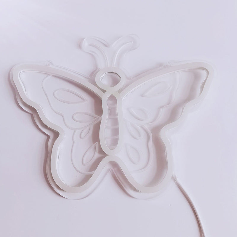 Cartoon Shape Led Wall Night Light For Bedroom - Festive White Plastic Decorative Lighting