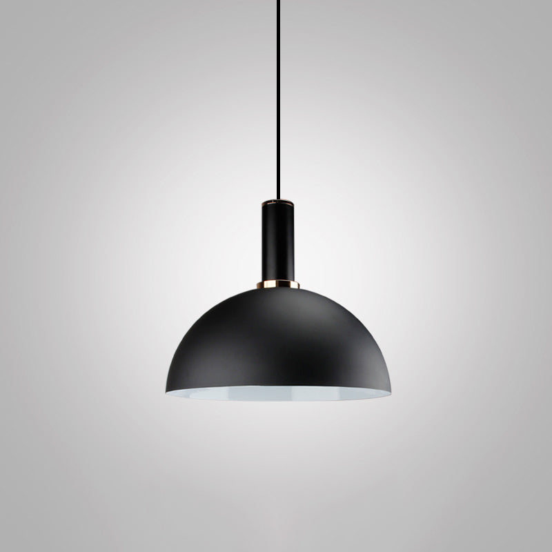 Modern Metal Black Pendant Light With Geometric Shade - Single Bulb Industrial Hanging Fixture / I