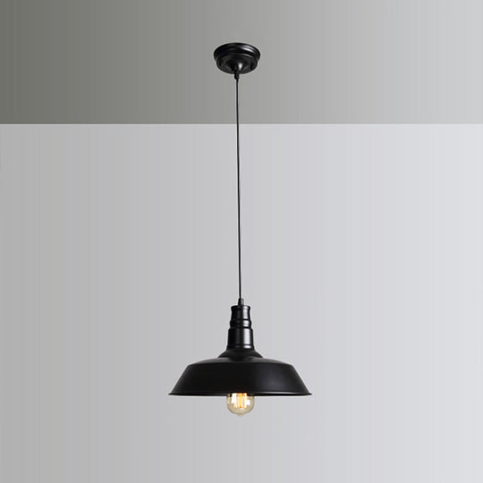 Iron Industrial Pendant Light For Barn Restaurant With 1-Light Fixture