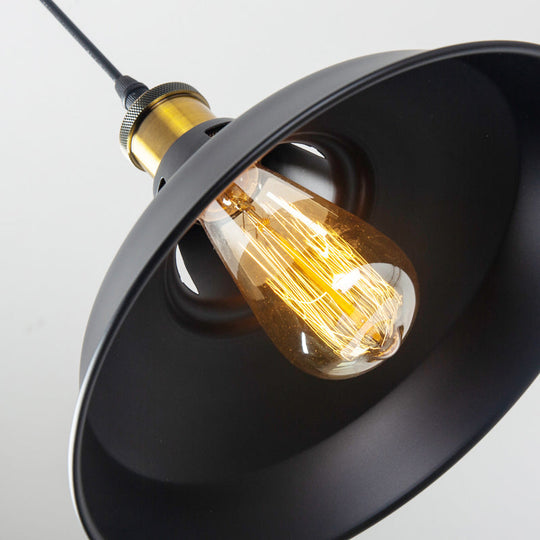 Rustic Pot-Lid Pendant Light With Venting Hole – Ideal For Bars