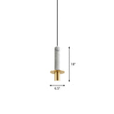Postmodern Marble Pendant Light For Dining Room With Led Down Lighting White