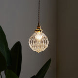 Industrial Single Pendant Light With Clear Glass Globe Design For Restaurant Ceiling