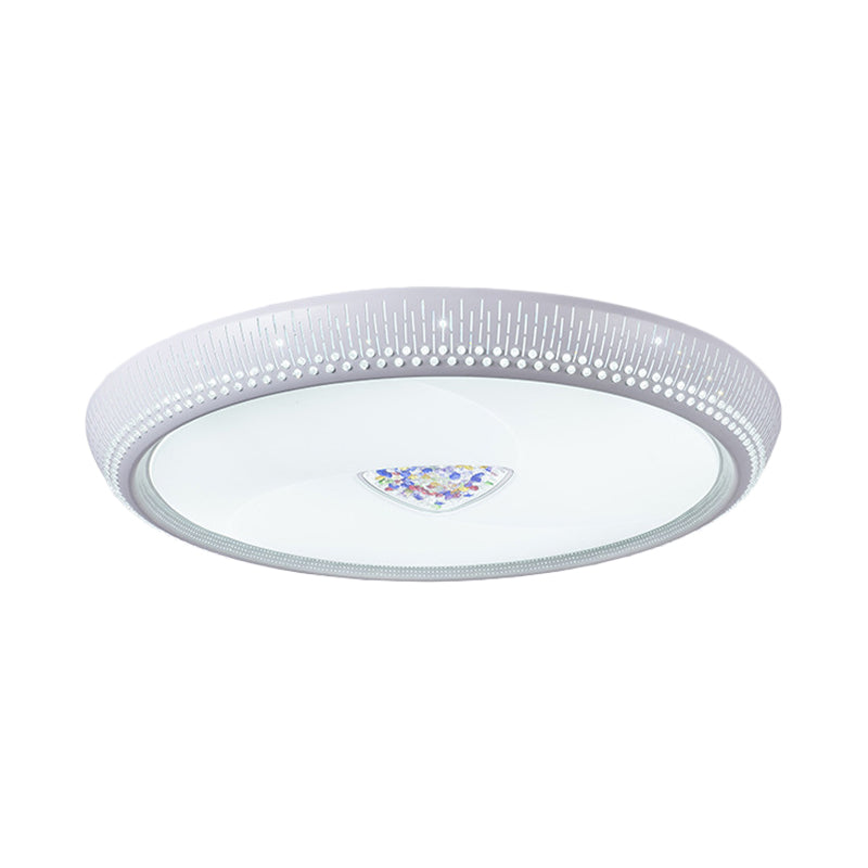 Modern Acrylic Led Flush Mount Ceiling Light - White 23’/31’ Wide