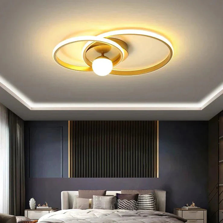 Nordic Style Bedroom Lamp Ring Ceiling