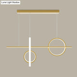 23.5/31.5 Acrylic Bike Pendant Lighting Nordic Led Island Lamp - Black/Gold