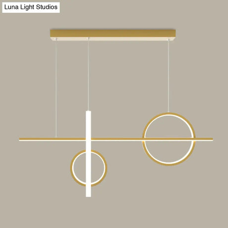 23.5/31.5 Acrylic Bike Pendant Lighting Nordic Led Island Lamp - Black/Gold