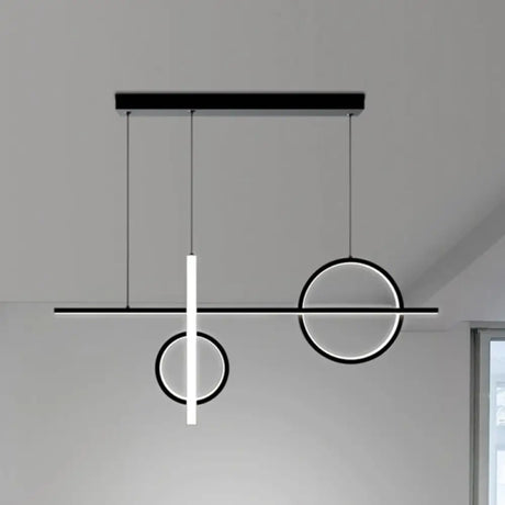 23.5/31.5 Acrylic Bike Pendant Lighting Nordic Led Island Lamp - Black/Gold
