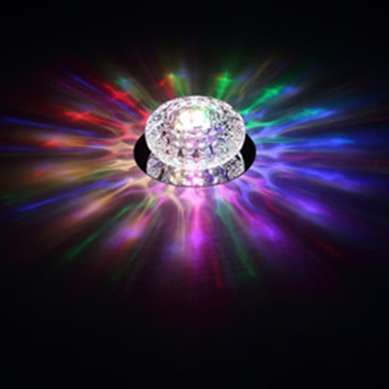 Led Mini Spotlight Ceiling Light With Elegant Crystal Shade - Perfect For Living Room Décor Clear