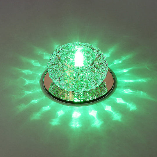 Led Mini Spotlight Ceiling Light With Elegant Crystal Shade - Perfect For Living Room Décor Clear