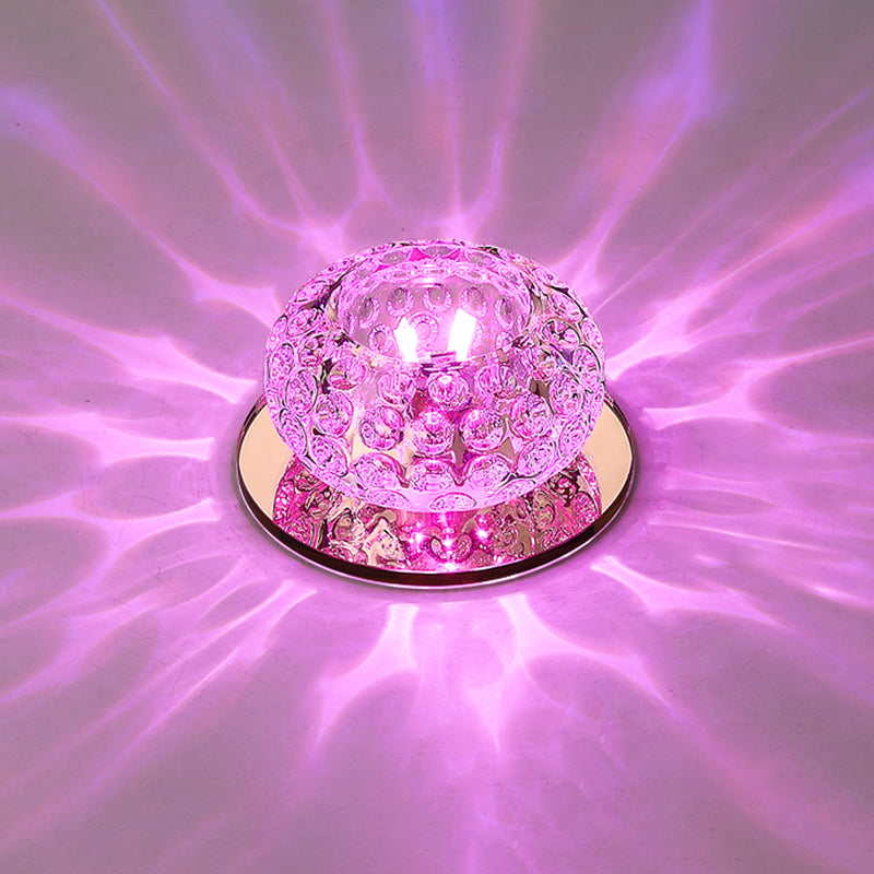 Led Mini Spotlight Ceiling Light With Elegant Crystal Shade - Perfect For Living Room Décor Clear /