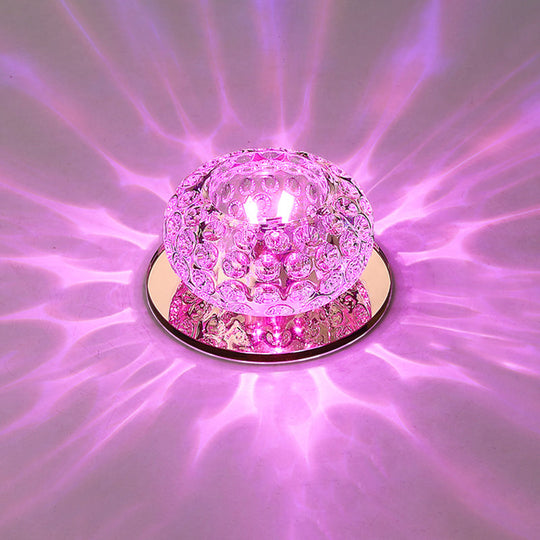 Led Mini Spotlight Ceiling Light With Elegant Crystal Shade - Perfect For Living Room Décor Clear /