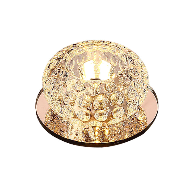 Led Mini Spotlight Ceiling Light With Elegant Crystal Shade - Perfect For Living Room Décor