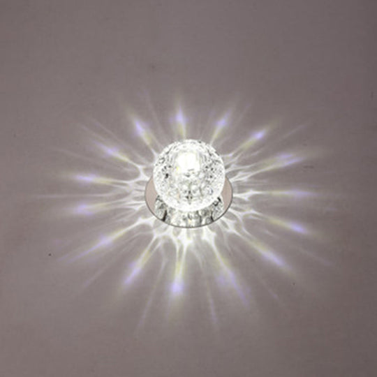 Led Mini Spotlight Ceiling Light With Elegant Crystal Shade - Perfect For Living Room Décor Clear /