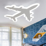 Kids White Led Acrylic Flushmount Ceiling Light For Bedroom - Surface Mount Lighting Fixture / 19.5’