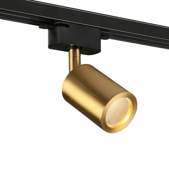 Led Tube Spotlight Track Lighting - Postmodern Metal Black & Gold Semi - Flush Ceiling Light
