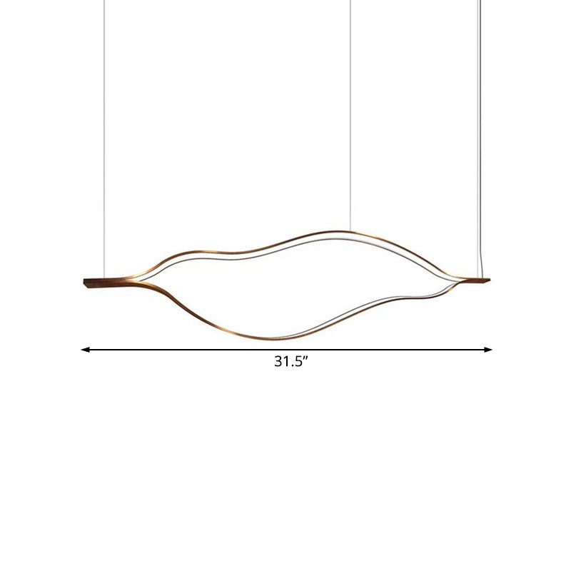 Contemporary Led White Wave Chandelier - 23.5/31.5/39 Wide Acrylic Pendant Lighting Fixture In