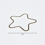 Simplicity Star Flush Mount Led Ceiling Light For Kids Room In Black Acrylic / 19.5 Third Gear