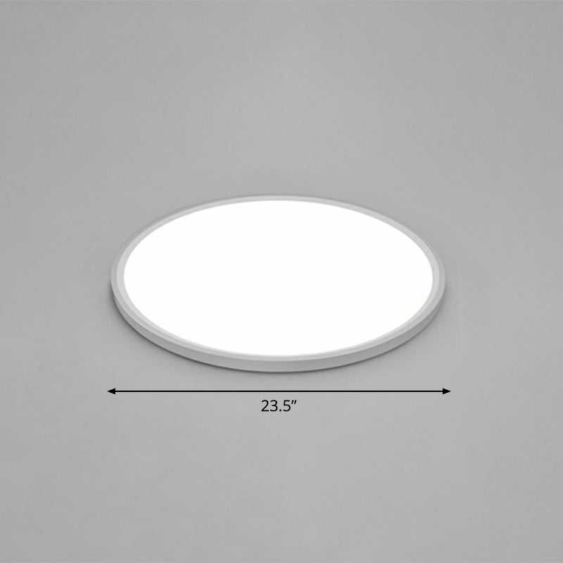 Led Ceiling Mount Fixture - Ultrathin & Simple Acrylic Flushmount Lighting In White / 23.5’