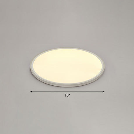 Led Ceiling Mount Fixture - Ultrathin & Simple Acrylic Flushmount Lighting In White / 16 Warm