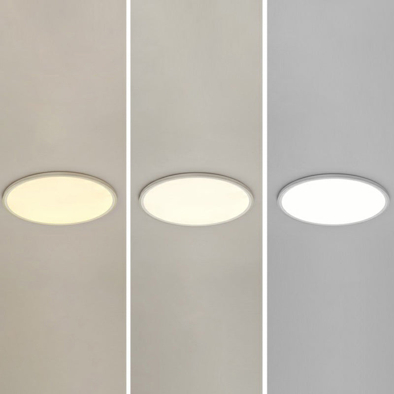 Led Ceiling Mount Fixture - Ultrathin & Simple Acrylic Flushmount Lighting In White / 19.5’ Third