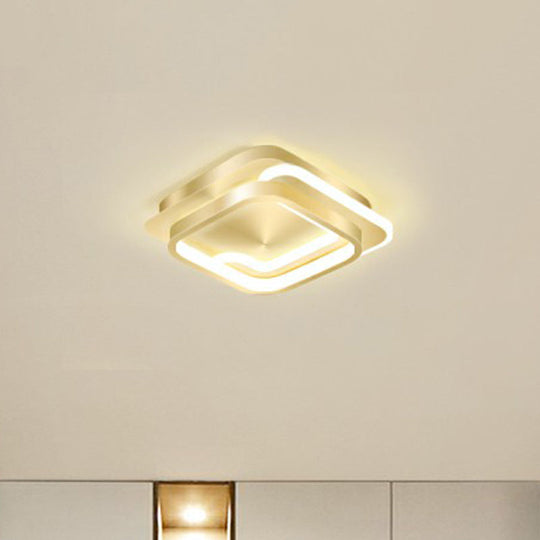 Modern Geometric Led Ceiling Light Fixture For Hallway - Minimalist Acrylic Design