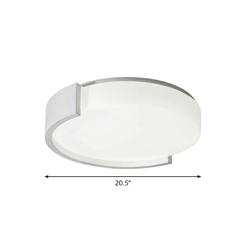 Led Acrylic Ceiling Light: Sleek Flush-Mount Fixture For Bedrooms White / 20.5