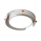 Minimalist Led Ceiling Mount Light - Round Metal Flush Fixture For Bedroom Lighting