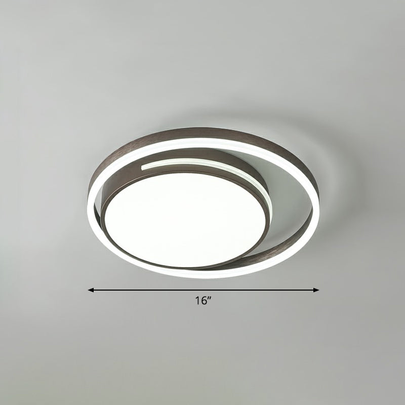 Nordic Led Flush Mount Lamp In White For Modern Corridors / 16