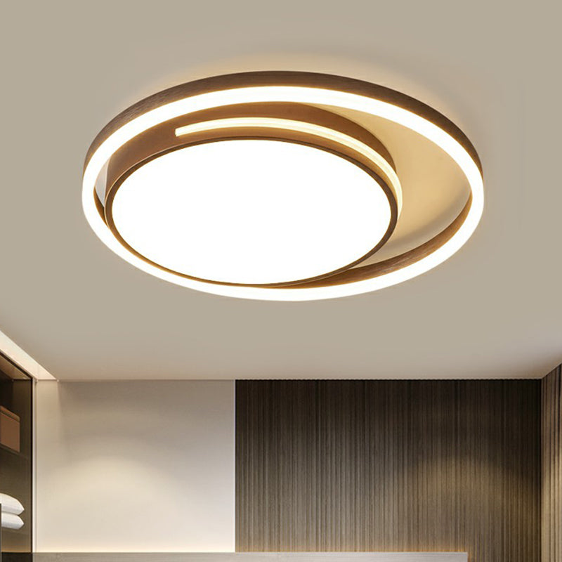 Nordic Led Flush Mount Lamp In White For Modern Corridors