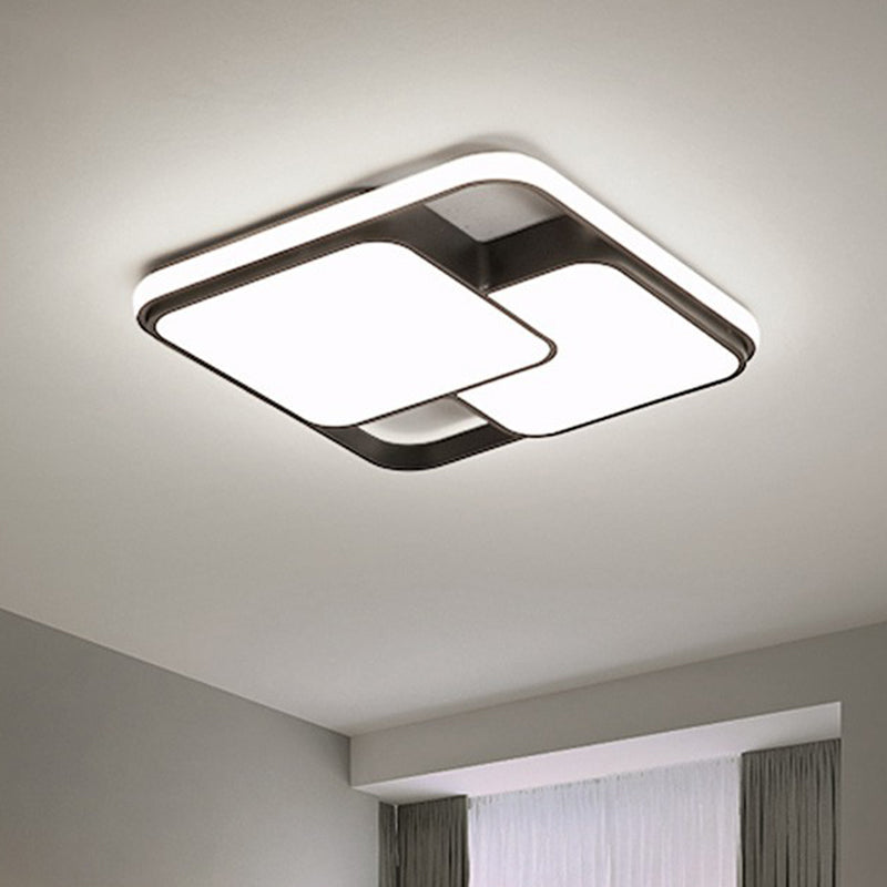 Nordic Acrylic Led Flush - Mount Ceiling Light For Bedrooms - Overlapping Style