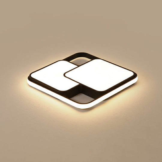 Nordic Acrylic Led Flush - Mount Ceiling Light For Bedrooms - Overlapping Style