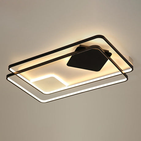 Black Led Flush Mount Ceiling Light For Modern Living Rooms / 35.5 White