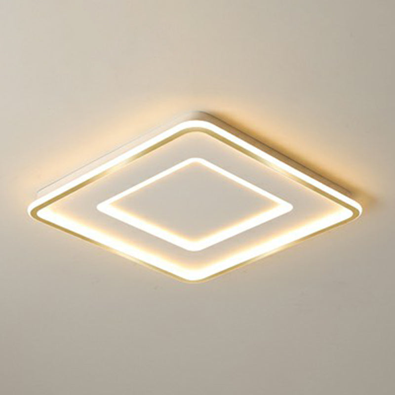 Ultra Thin Acrylic Flush Mount Ceiling Light - Simplicity White Led Lamp For Bedroom / 20.5 Third