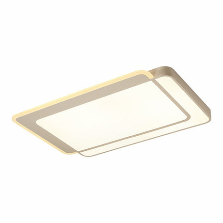 Minimalist White Led Flush Mount Ceiling Light With Acrylic Diffuser