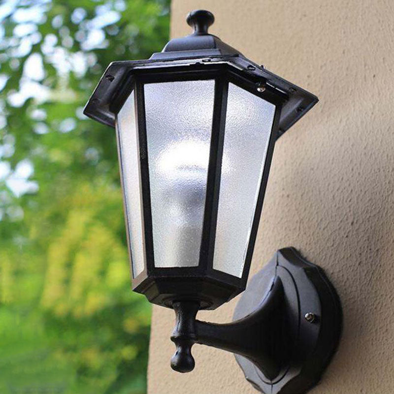 Vintage Aluminum Lantern Wall Sconce - Garden Mounted Lighting