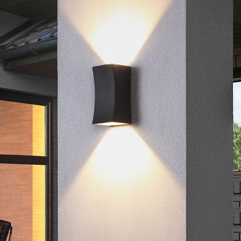 Led Minimalist Metal Terrace Wall Mount Light In Black - Rectangular Shape For Modern Lighting Ideas