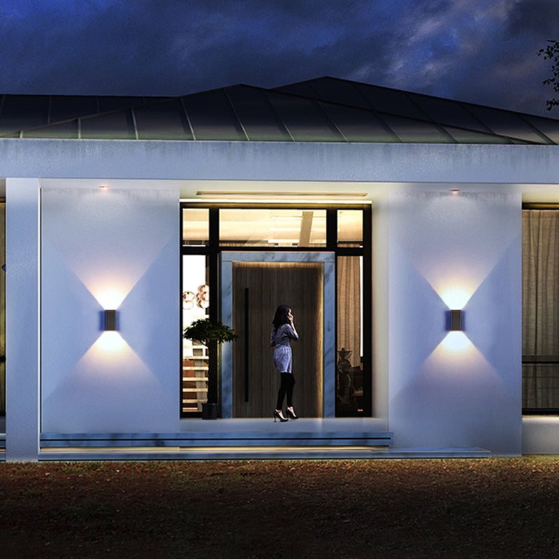 Led Minimalist Metal Terrace Wall Mount Light In Black - Rectangular Shape For Modern Lighting Ideas