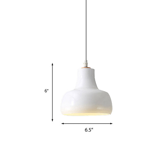 Modern Glass Pendant Lamp With Led Light In White Or Warm Tone - Bowl Cone Saucer Shape