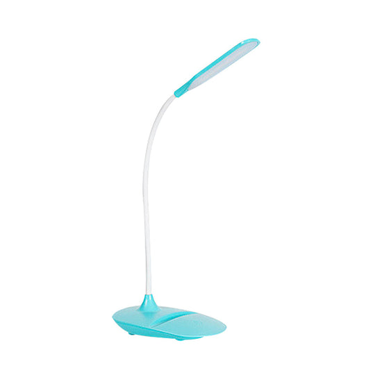 Contemporary Blue/Pink/White Led Desk Lamp Stylish Plastic Table For Bedside Study