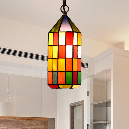 Stunning Multicolored Stained Glass Pendant Light For Bedroom And Living Room