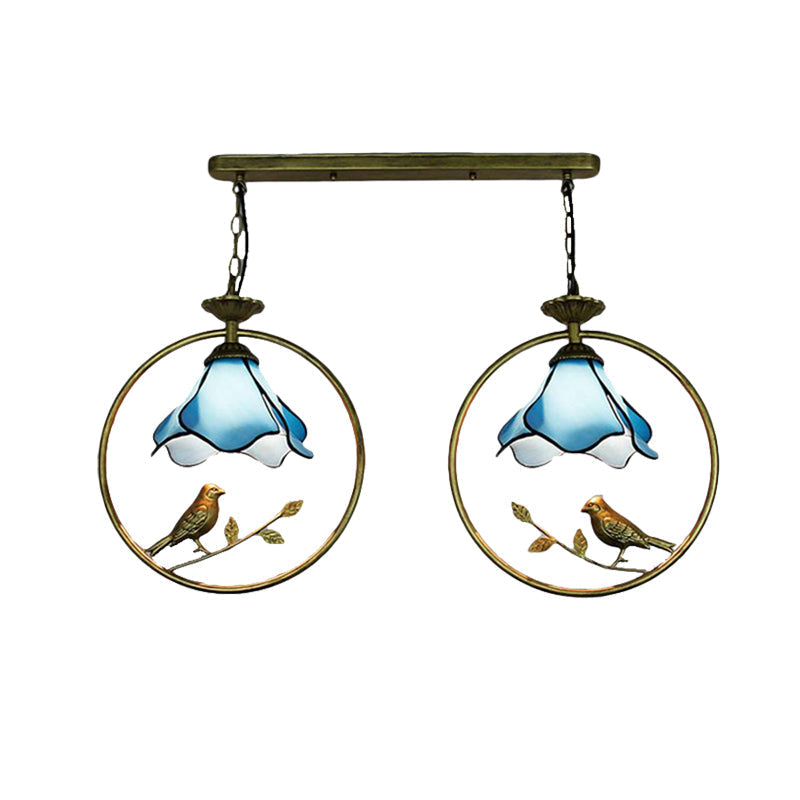 Tiffany Blue Bird Pendant Lamp With Glass Hanging Light - Perfect For Kitchen