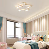 Kids Cartoon Star Led Ceiling Light Fixture - Acrylic Flushmount For Bedroom